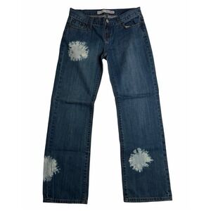 Tin Haul Western Bootcut Bleach Splatter Straight Leg Denim Jeans Women 29/S